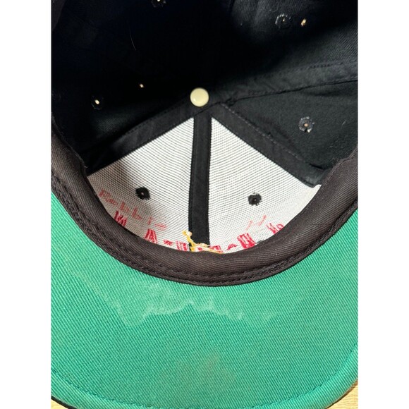 Vintage 90s Nike Air Jordan Snapback Pure Wool Hat Cap Red Black Gold Jump Man‎ - Picture 7 of 8